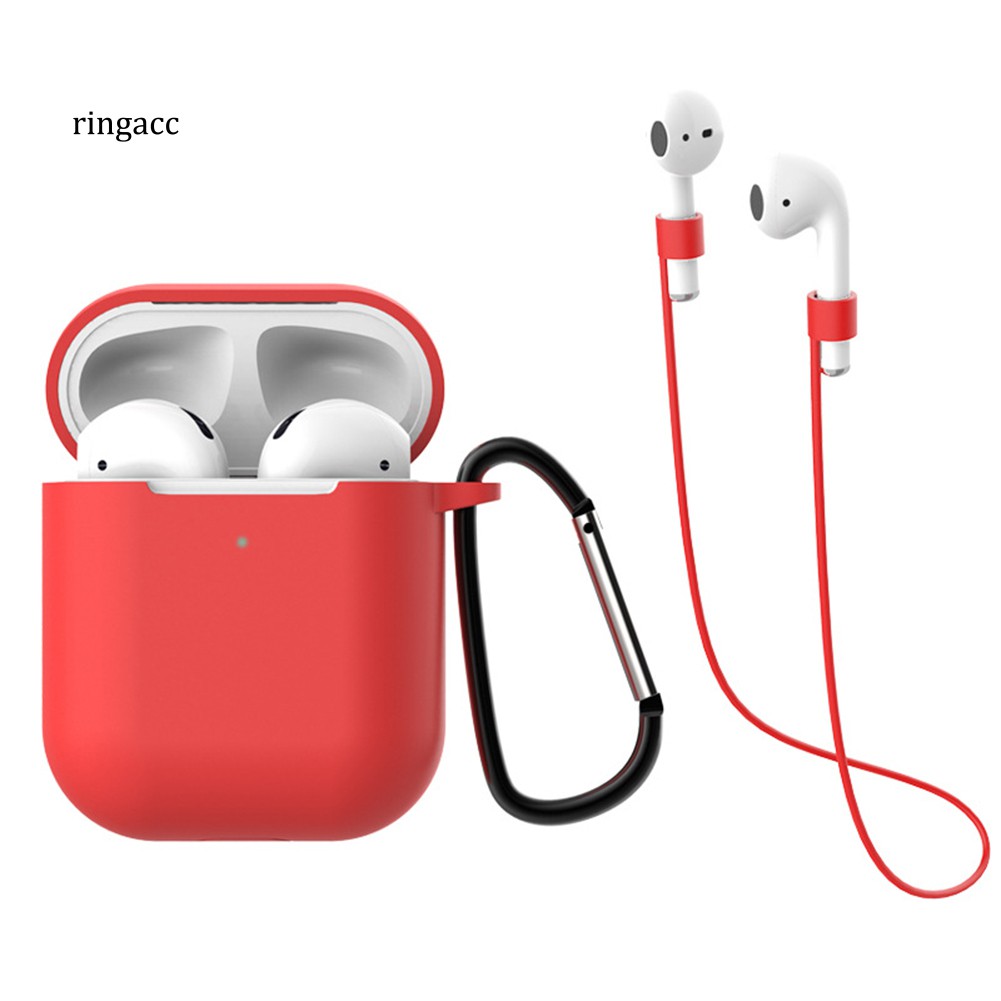 Hộp Đựng Bảo Vệ Tai Nghe Airpods 1 / 2 Có Móc Khóa Tiện Dụng