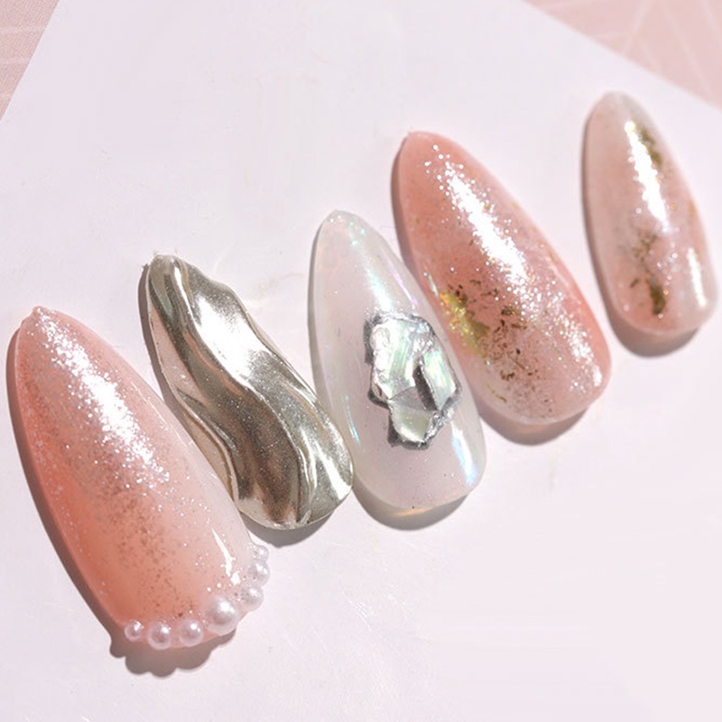 Nhũ base trộn bột, bột kim tuyến siêu sáng trang trí móng tay nghệ thuật