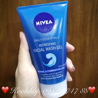 Sữa rửa mặt Nivea Daily Essentials Refreshing Facial Wash Gel (150ml)