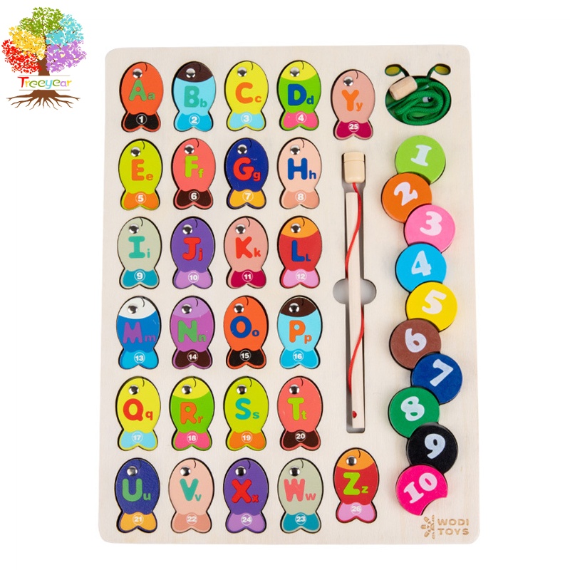 Bộ đồ chơi câu cá TREEYEAR bằng gỗ vui nhộn cho bé