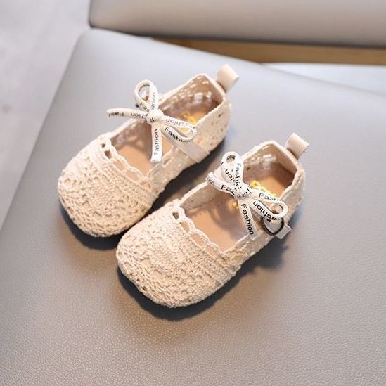 Giày Xăng Đan Đế Mềm Đục Lỗ Thoáng Khí Kiểu Công Chúa Thời Trang Mùa Hè Cho Bé Gái 1-2-3 Tuổi