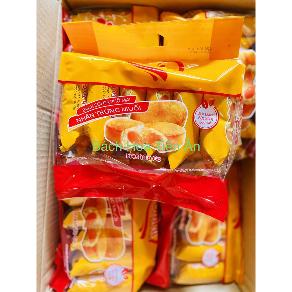 Bánh Mì Sợi Thịt Gà Phô Mai Nhân Trứng Muối Omeli ăn sáng gói168g