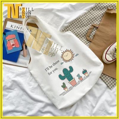 Túi đeo vai , túi tote (VẢI CANVAS MỀM - QUAI LIỀN) - 4 CHẬU XƯƠNG RỒNG