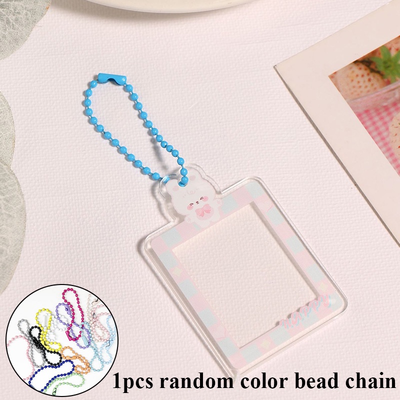 Móc Khóa 1Inch Bằng Acrylic Trong Suốt Dễ Thương Kèm Móc Treo Túi
