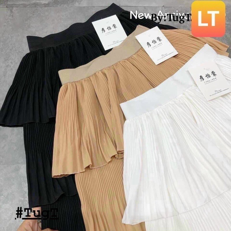 BIGSIZE Chân váy 4 tầng xếp li gọn dáng cá tính 50-80kg | BigBuy360 - bigbuy360.vn