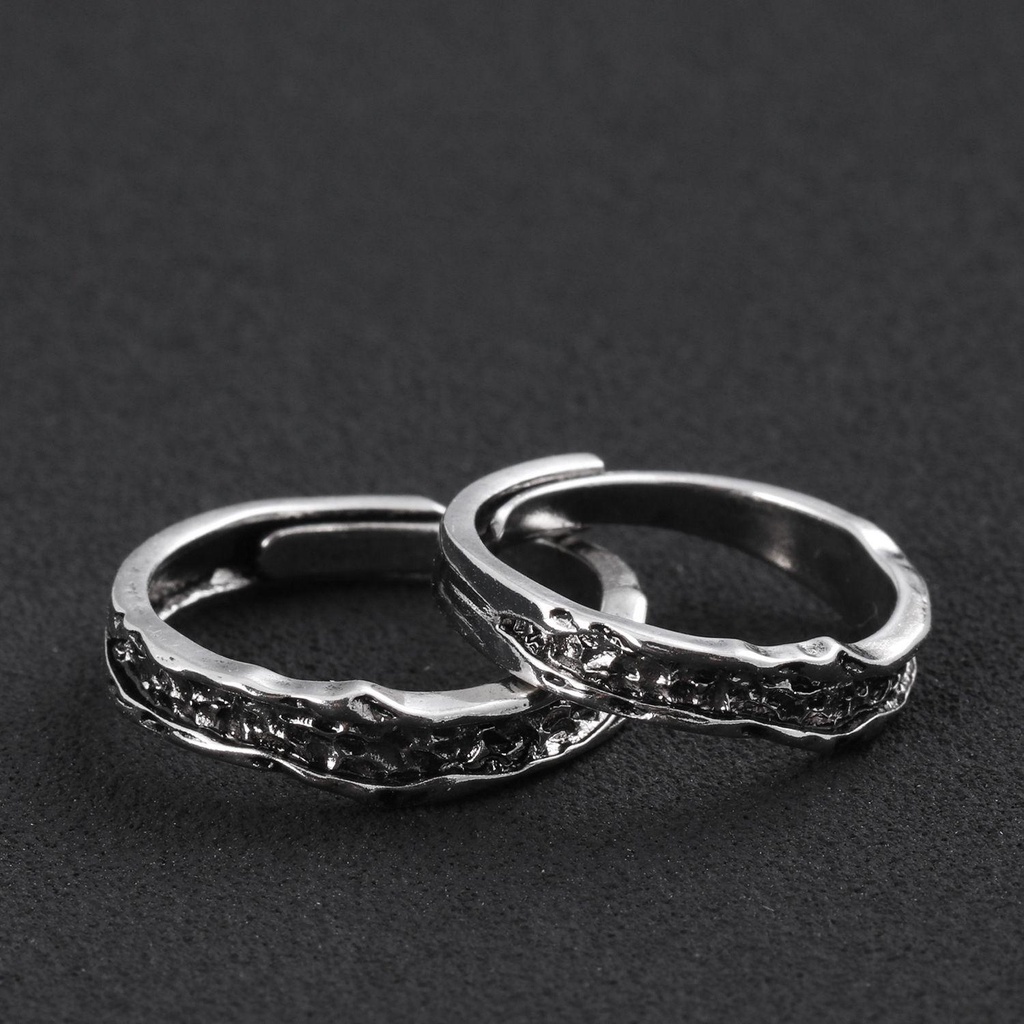 Nhẫn Đồng VANES1 Thiết Kế Bất Đối Xứng Thời Trang Cá Tính Cho Cặp Đôi