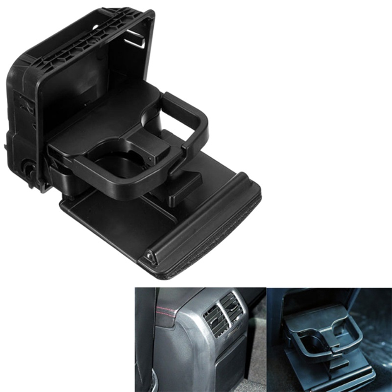 Khay Đựng Cốc Nước Màu Đen Gắn Trung Tâm Điều Khiển Xe Hơi VW Golf MK5 MK6