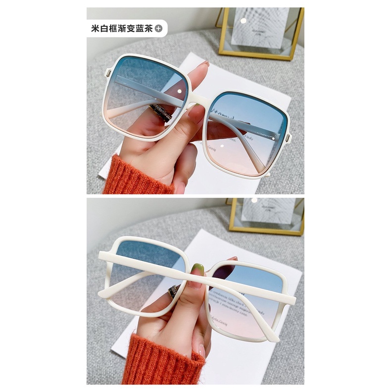 Kính râm thời trang ABICA gọng vuông màu Gradient phiên bản Hàn Quốc siêu ngầu cá tính hợp đi biển kỷ yếu đẹp giá rẻ 214