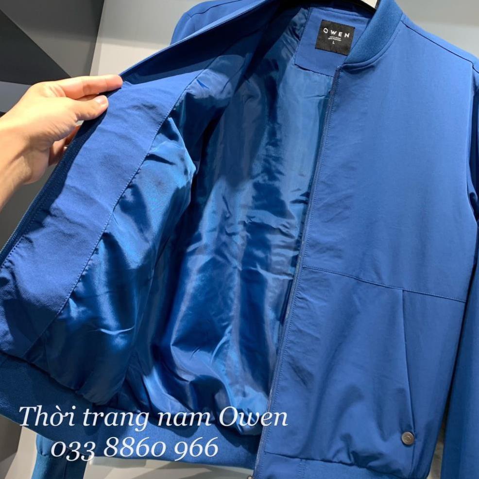 Sale Chính Hãng OWEN - Áo khoác gió nam 2 lớp màu xanh 22055 - Áo khoác bomber hot 🌺 neww * .