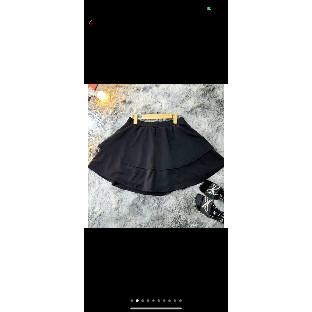 Chân váy Poly hai tầng Bigsize
