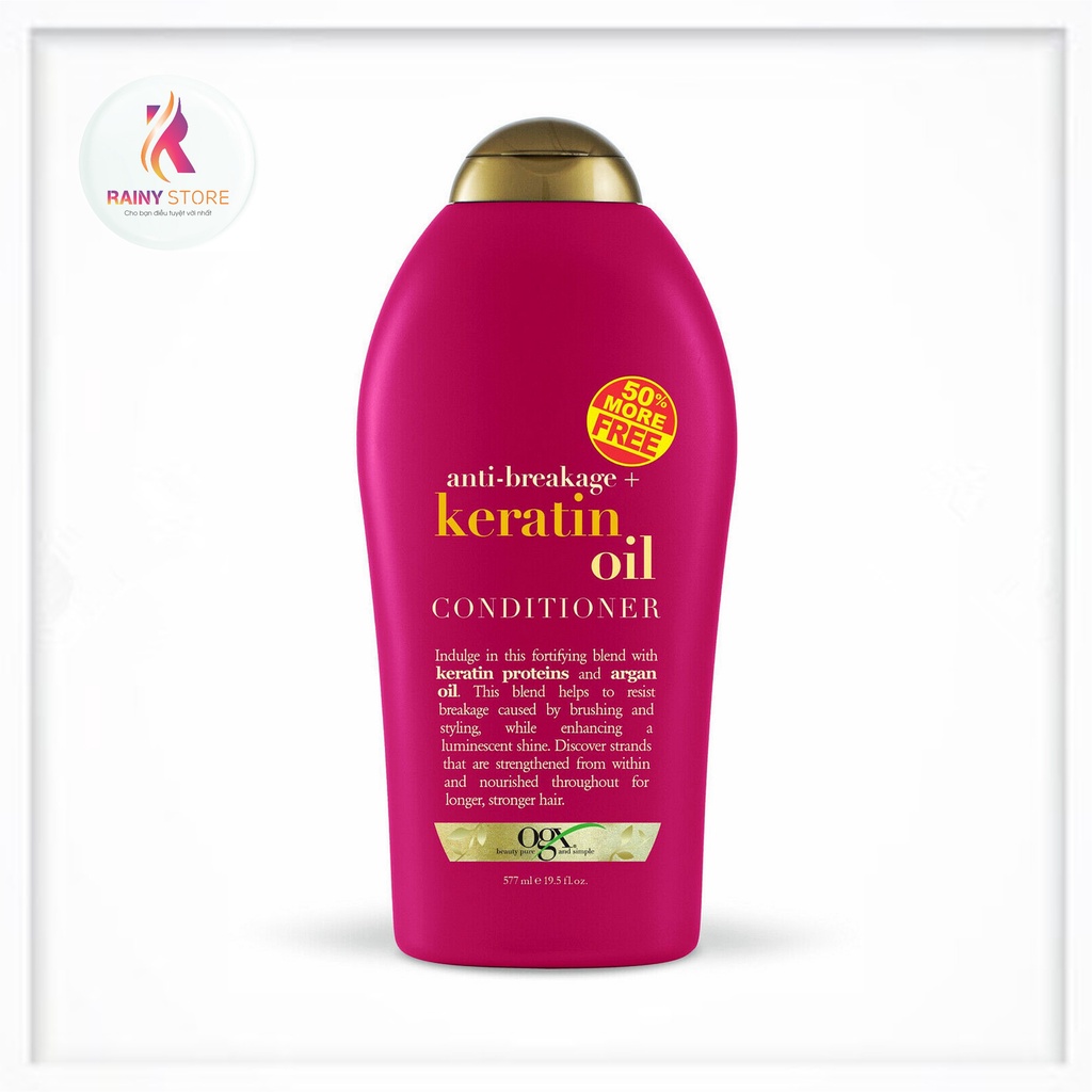 Dầu xả dưỡng ẩm phục hồi tóc OGX Keratin Oil 577ml