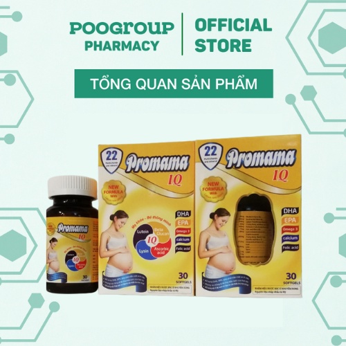 Viên uống Promama IQ (Vàng) bổ sung DHA, EPA và khoáng chất thiết yếu bồi bổ sức khỏe mẹ bầu