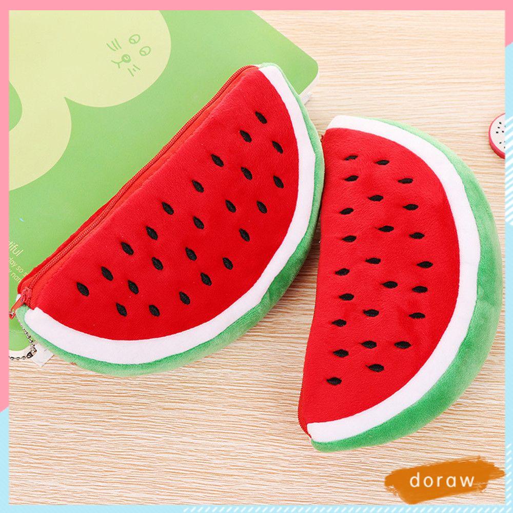 Túi Đựng Bút Hình Trái Cây Bằng Lông Nhung Dễ Thương Xinh Xắn