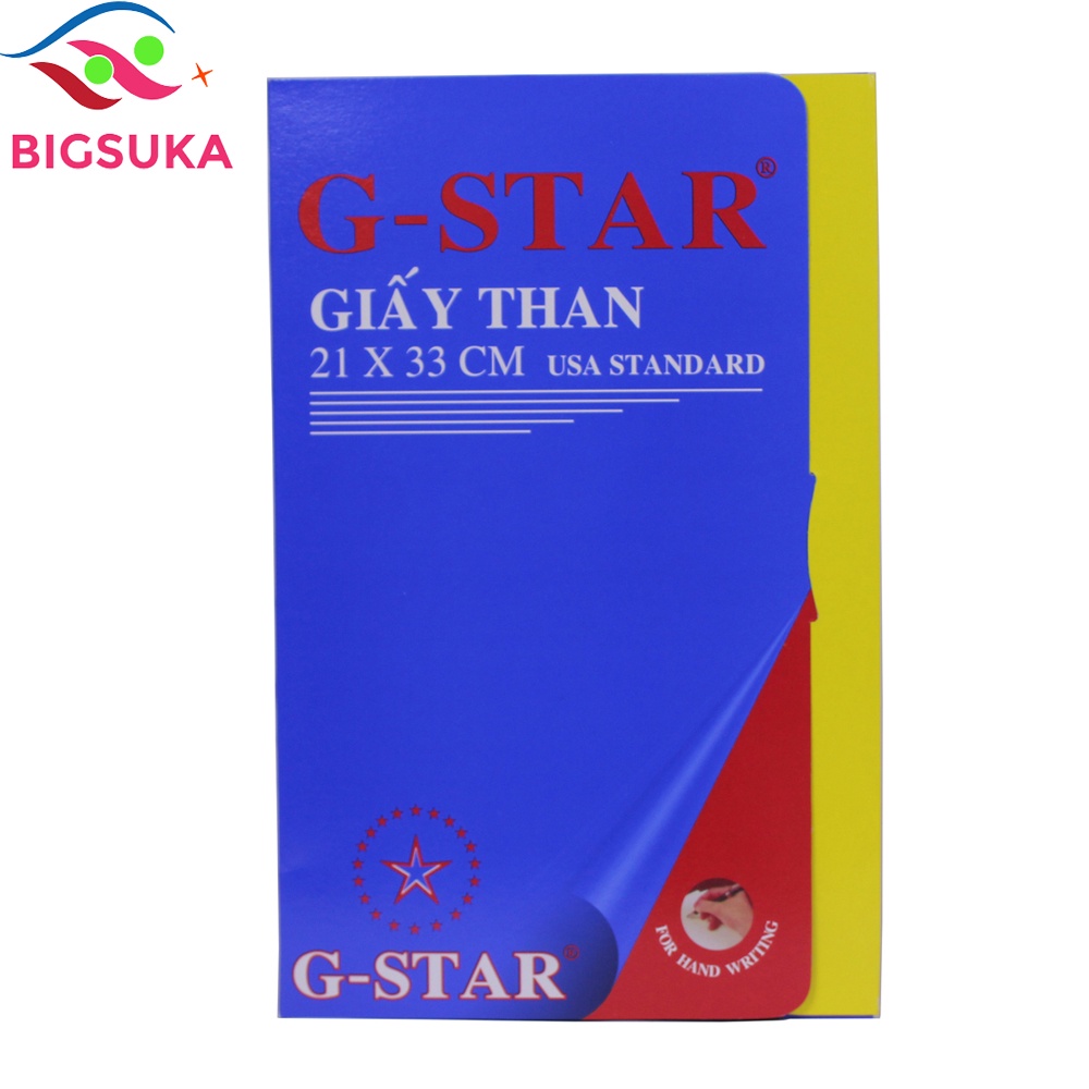 Giấy than xanh Gstar ngôi sao  Xấp 100 tờ BIGSUKA