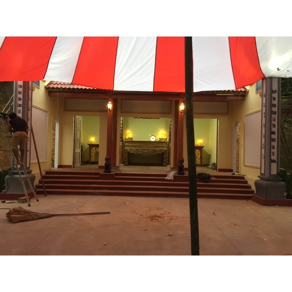 Dù sự kiện tròn- Dù ngoài trời sân trường- Dù che sân trường- Đường kính 12m