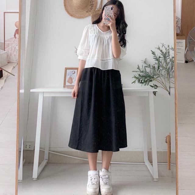 CHÂN VÁY DÀI TRƠN CÓ 3 MÀU