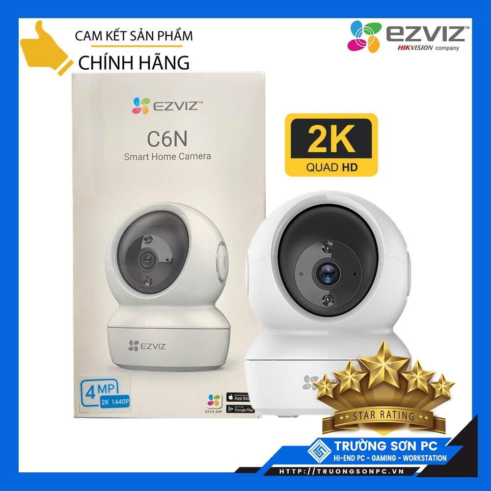 Camera IP Wifi EZVIZ C6N CSCV246 Ez360 4M QHD 2K 1440P | Chính Hãng Bảo Hành 24 Tháng