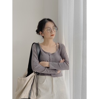 Áo thun cúc ngực lệch thân AP401 1994closet