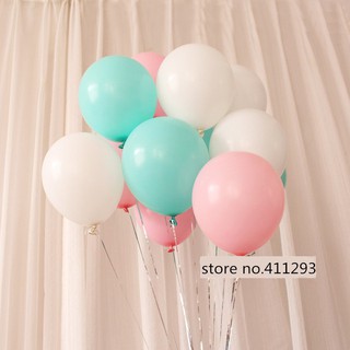 Combo 100 bóng màu hồng, màu trắng và màu xanh tiffany