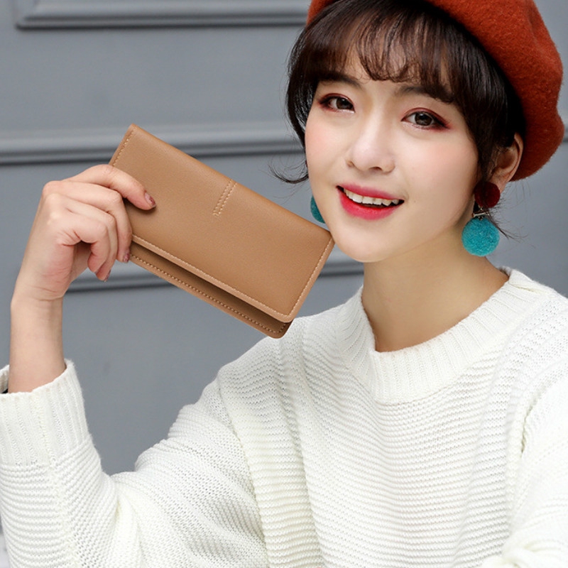 Ví Da Dáng Dài Phong Cách Âu Mỹ Thời Trang Dành Cho Bạn Nữ IELGY