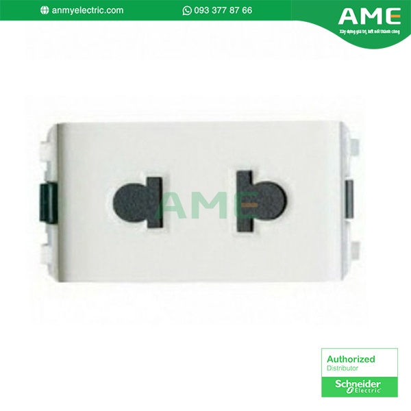 Ổ cắm đơn 2 chấu 10A size S SCHNEIDER_F30426USM_WE_G19