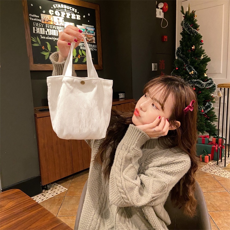 Túi xách vải đơn giản hợp thời trang phong cách Hàn Quốc cho nữ