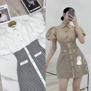 Đầm sơ mi tay phòng bigsize 50 đến 90kg(M/L/Xl/Xxl) ( mặt tết )