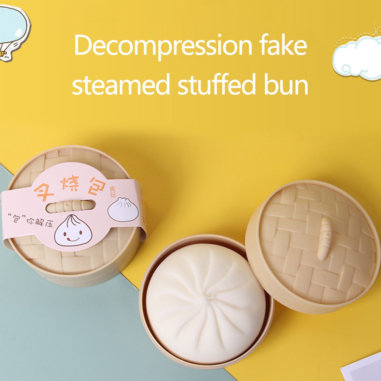 Đồ Chơi Squishy Hình Bánh Bao Giúp Giảm Căng Thẳng