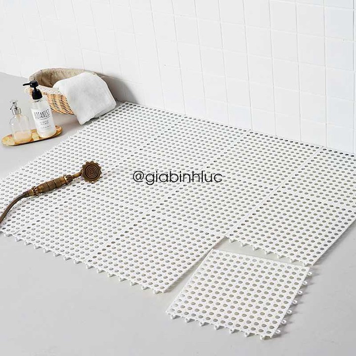 Thảm nhựa lót sàn chống trơn trượt nhà tắm an toàn cho bé giá rẻ kt 30x30cm cực kỳ êm chân