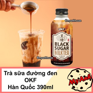 TRÀ SỮA ĐƯỜNG ĐEN OKF 390ML DATE T8/2023