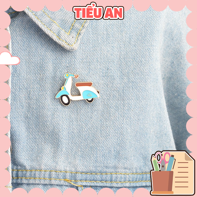 Charm (C109) Dụng cụ Charm trang trí cài áo/ balo/ túi xách hoạ tiết Dụng cụ/Xe