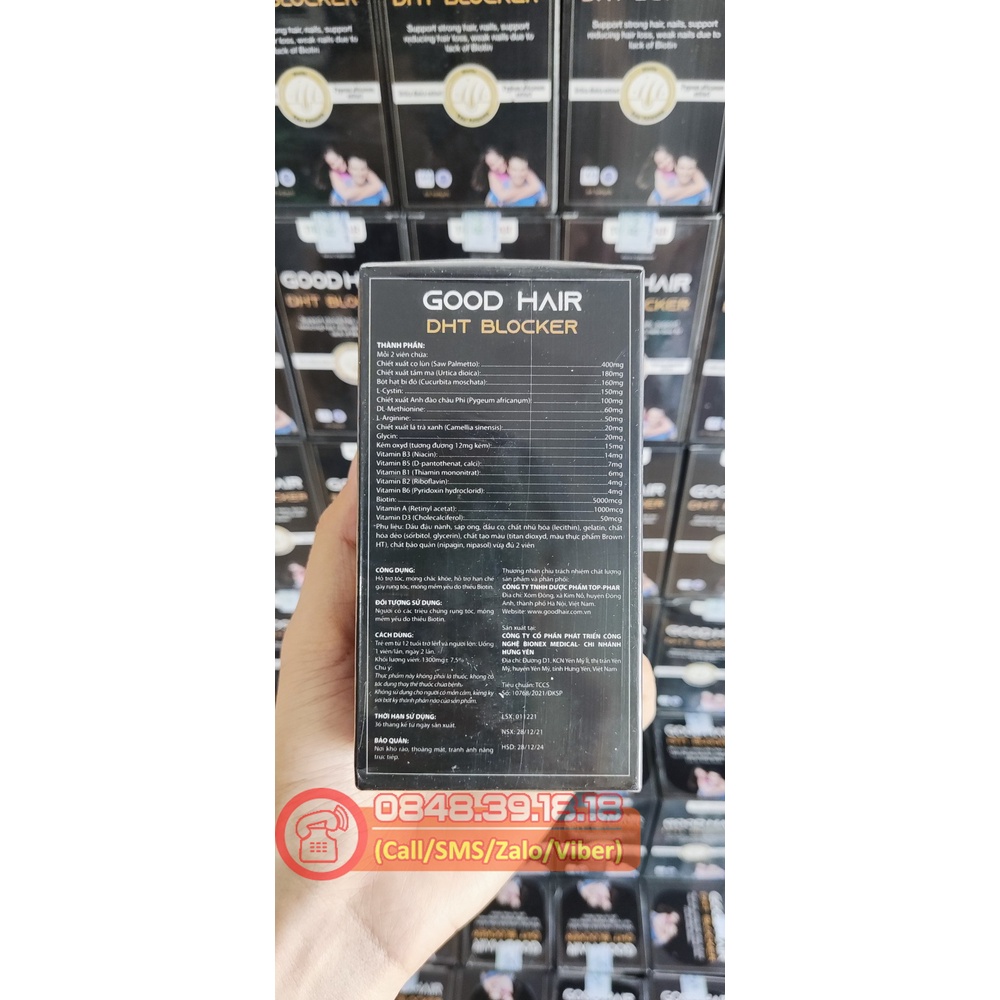 🔴Viên Uống DHT BLOCKER GOOD HAIR - Chống Rụng Tóc Hói Đầu