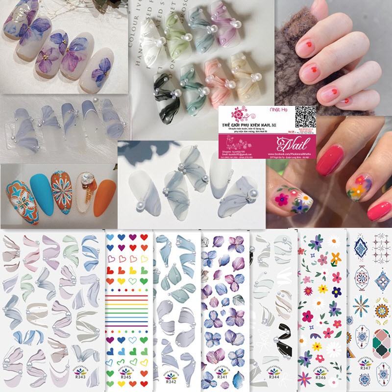 Nail Sticker Phong Cách Mới Nhất 2021 Với Hình Mẫu Đẹp Quý Phái - Dán Trang Trí Móng Tay Cực Đẹp