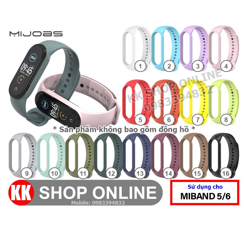 Dây đeo miband MIJOBS chính hãng thay thế cho Xiaomi Miband 5, Xiaomi Miband 6