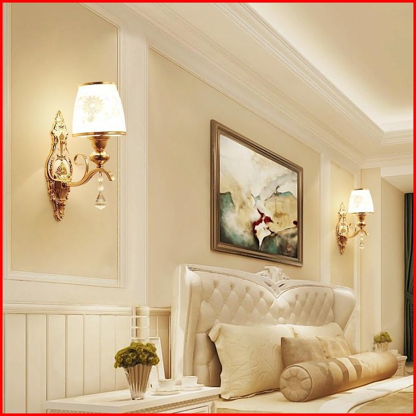 Đèn Tường Trang Trí Phòng Khách, Phòng Ngủ,Cầu Thang T3065-2 Chất Liệu Hợp Kim Và Chao Thủy Tinh-Tặng Kèm Bóng Đèn Led