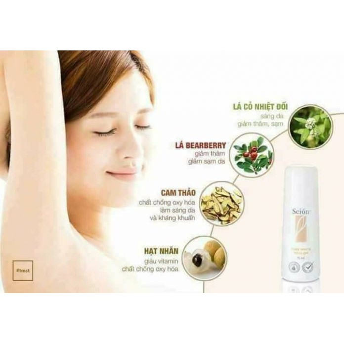 Lăn nách khử mùi cơ thể Scion Pure White Roll On