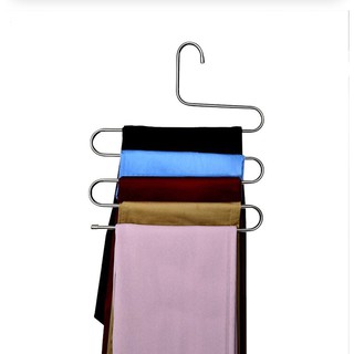 Móc Treo Quần Áo 5 Tầng Bằng Inox Chịu Lực Tốt Tiện Dụng Tiết Kiệm Diện Tích - Móc Treo Quần 5 Tầng