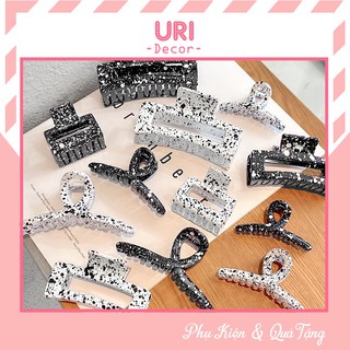 Kẹp tóc càng cua dáng vuông, kẹp tóc bò sữa phong cách Hàn Quốc thời trang dành cho nữ URI DECOR