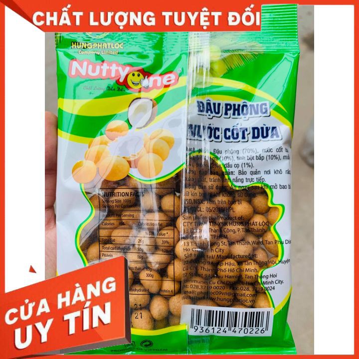 FREESHIPĐậu phộng nước cốt dừa Nuttyone béo ngậy, giòn tan  90g (DATE MỚI)