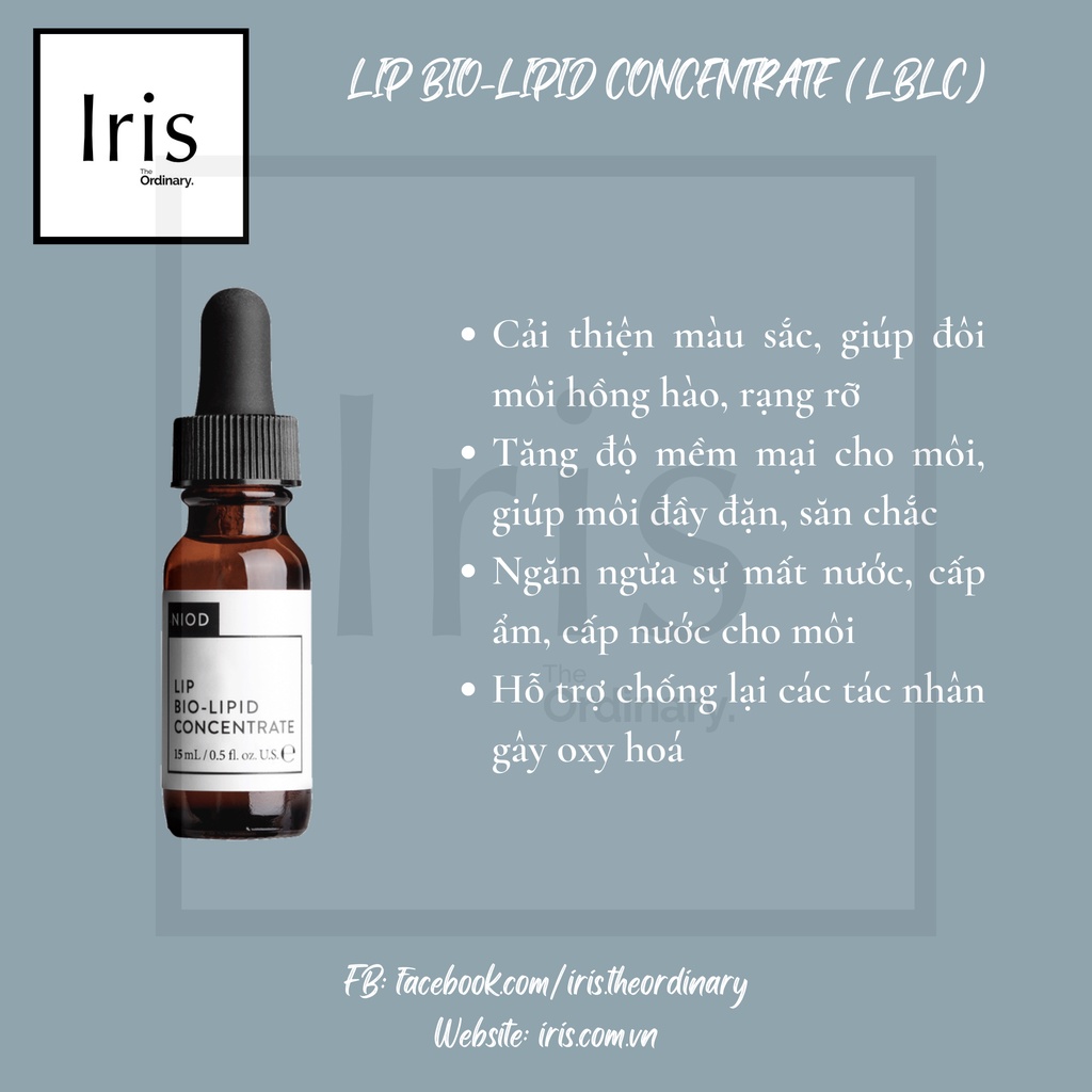 (BILL HÃNG) Tinh chất dưỡng môi cao cấp Lip Bio-Lipid Concentrate (LBLC) - NIOD