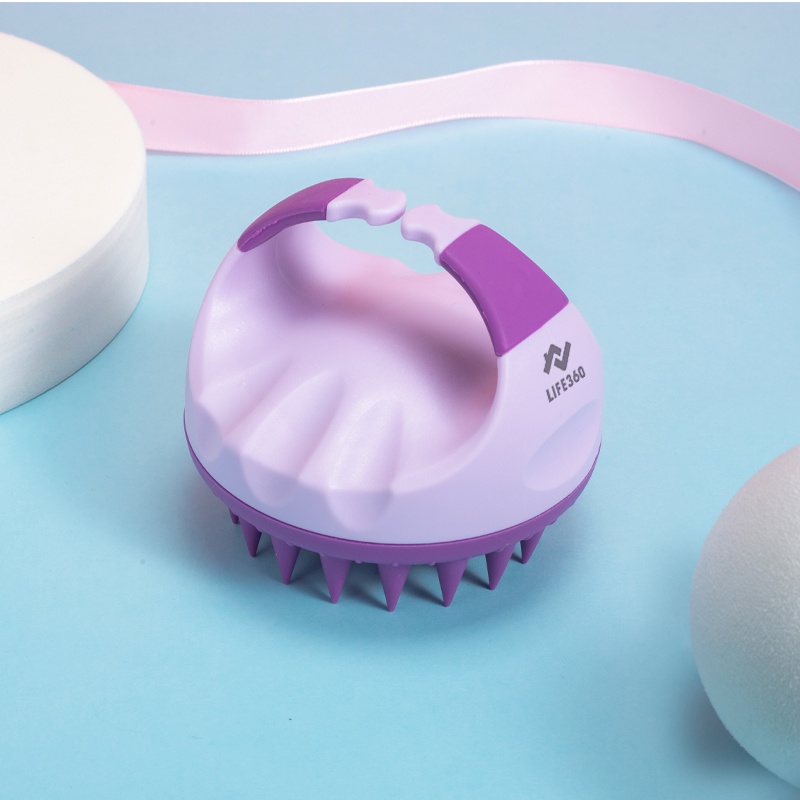Lược gội đầu massage Life360 LE-LGD22 GIẢM GÀU, GIẢM RỤNG TÓC HIỆU QUẢ - Màu Tím - Hàng Chính Hãng