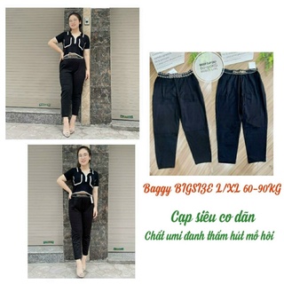 Quần baggy co dãn size 60-90kg