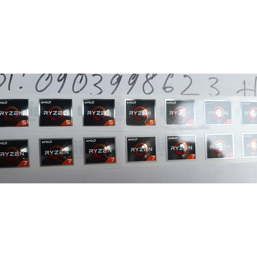 Sticker AMD RYZEN 5 RYZEN 7