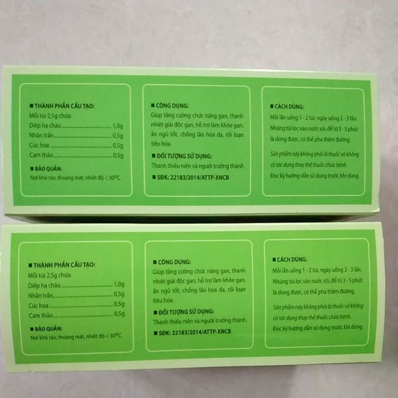 TRÀ GIẢI ĐỘC BỔ GAN TRALY (Hộp 20 gói túi nhúng)