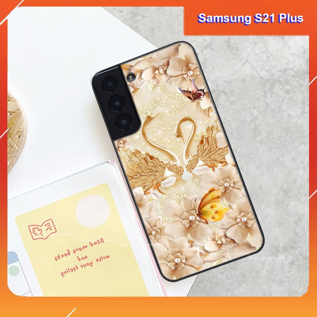 Ốp lưng Samsung S21 PLUS hình hình hoa, thiên nga, đẹp thời trang - CAO CẤP - SANG TRỌNG
