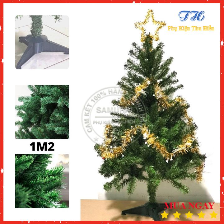 Cây thông noel để bàn mini 1m2 90cm 60cm  trang trí giáng sinh trong nhà phòng ngủ ngoài trời