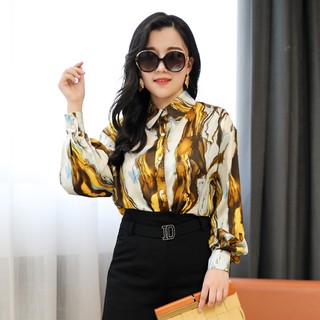 Áo sơ mi nữ lụa Satin phong cách hàn quốc