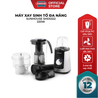 [Mã ELHA22 giảm 6% đơn 300K] Máy xay sinh tố đa năng Sunhouse SHD5322 đen