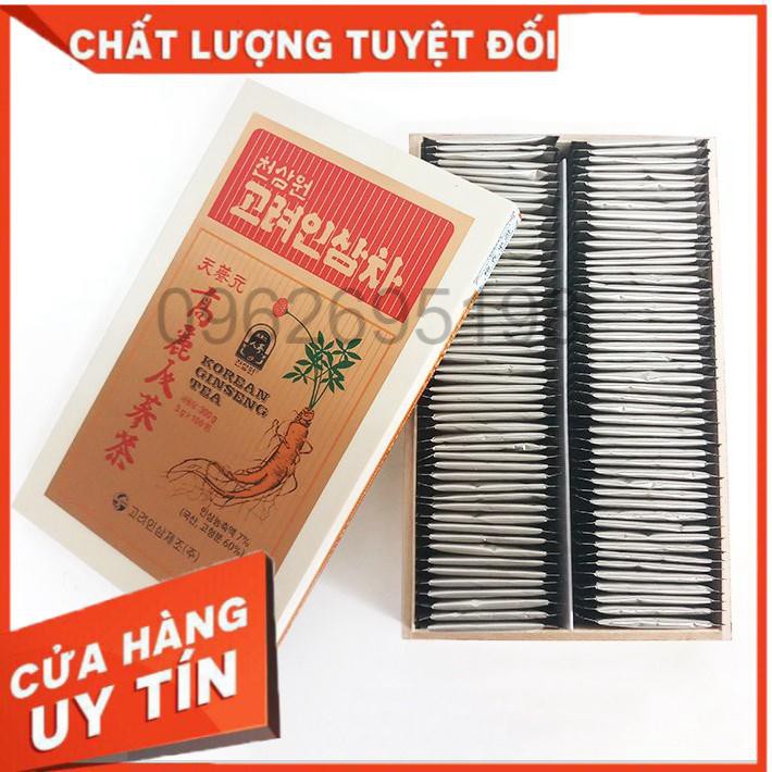 Trà Sâm OKINSAM Hàn Quốc hộp gỗ 100 gói - 3g (Korean Ginseng Tea Gold)