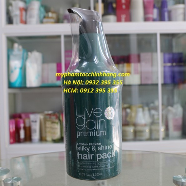 DẦU HẤP SIÊU MƯỢT LIVEGAIN SILKY&amp;SHINE HAIR PACK 450ML- 1200ML